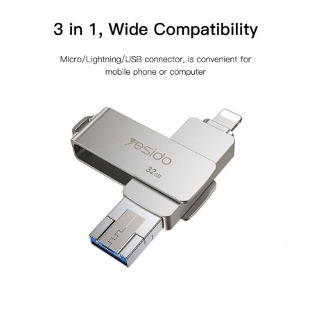 Yesido -FL11 Flash 64GB for iPhone & iPad & micro USB